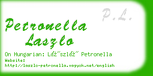 petronella laszlo business card